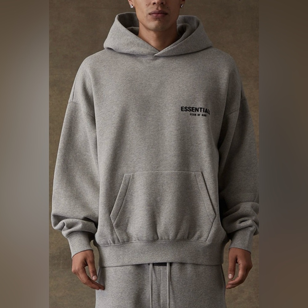 Essentials Dark Oatmeal Hoodie